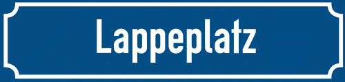 Straßenschild Lappeplatz