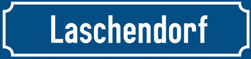 Straßenschild Laschendorf