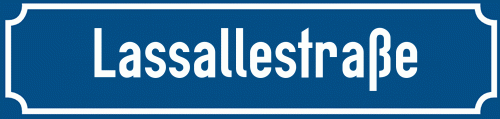 Straßenschild Lassallestraße
