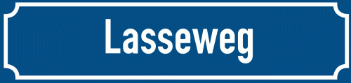 Straßenschild Lasseweg