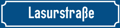 Straßenschild Lasurstraße
