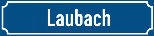 Straßenschild Laubach