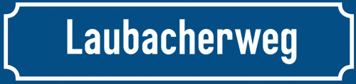 Straßenschild Laubacherweg