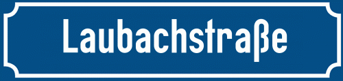 Straßenschild Laubachstraße