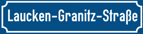 Straßenschild Laucken-Granitz-Straße