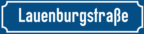Straßenschild Lauenburgstraße