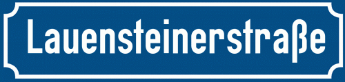 Straßenschild Lauensteinerstraße