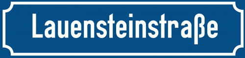 Straßenschild Lauensteinstraße
