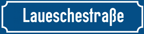 Straßenschild Laueschestraße
