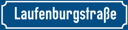 Straßenschild Laufenburgstraße