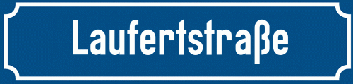 Straßenschild Laufertstraße