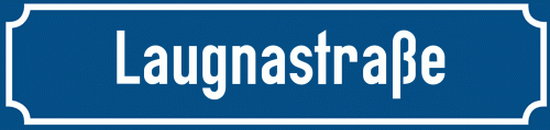 Straßenschild Laugnastraße