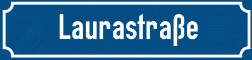 Straßenschild Laurastraße