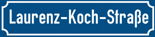 Straßenschild Laurenz-Koch-Straße