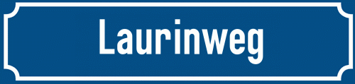Straßenschild Laurinweg zum kostenlosen Download