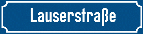 Straßenschild Lauserstraße