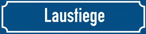 Straßenschild Laustiege zum kostenlosen Download