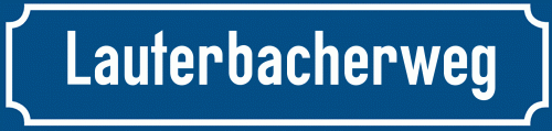 Straßenschild Lauterbacherweg