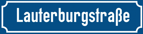 Straßenschild Lauterburgstraße