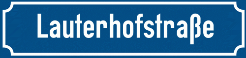Straßenschild Lauterhofstraße