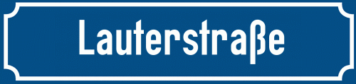 Straßenschild Lauterstraße