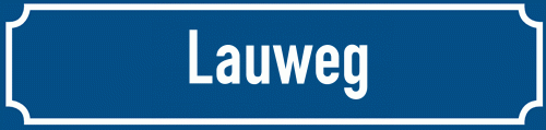 Straßenschild Lauweg zum kostenlosen Download
