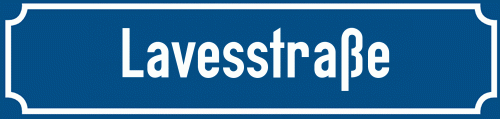 Straßenschild Lavesstraße zum kostenlosen Download