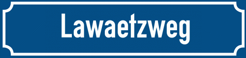 Straßenschild Lawaetzweg