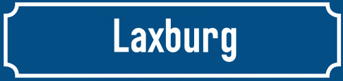 Straßenschild Laxburg