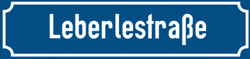 Straßenschild Leberlestraße