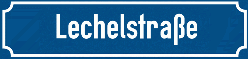 Straßenschild Lechelstraße