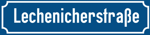 Straßenschild Lechenicherstraße