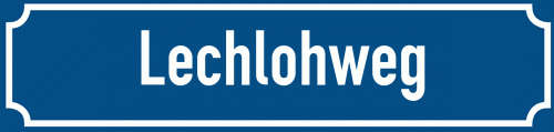 Straßenschild Lechlohweg
