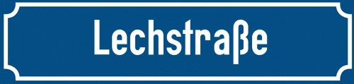 Straßenschild Lechstraße