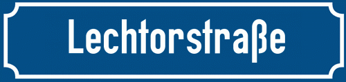 Straßenschild Lechtorstraße