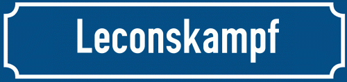 Straßenschild Leconskampf zum kostenlosen Download