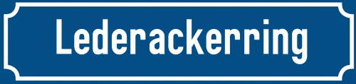 Straßenschild Lederackerring zum kostenlosen Download