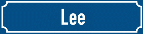 Straßenschild Lee