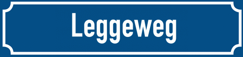Straßenschild Leggeweg