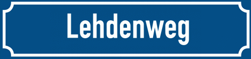 Straßenschild Lehdenweg