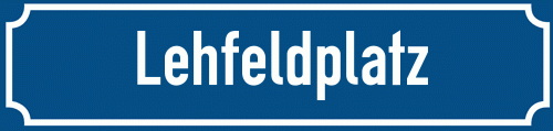 Straßenschild Lehfeldplatz