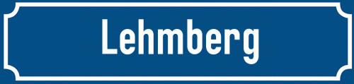 Straßenschild Lehmberg