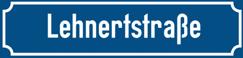 Straßenschild Lehnertstraße