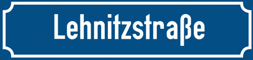 Straßenschild Lehnitzstraße