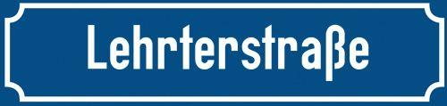Straßenschild Lehrterstraße zum kostenlosen Download