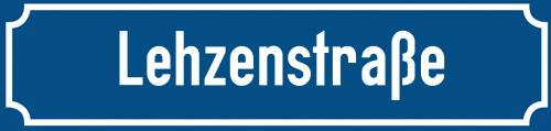 Straßenschild Lehzenstraße