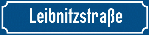 Straßenschild Leibnitzstraße