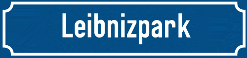 Straßenschild Leibnizpark