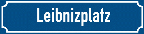 Straßenschild Leibnizplatz