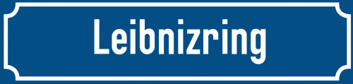 Straßenschild Leibnizring